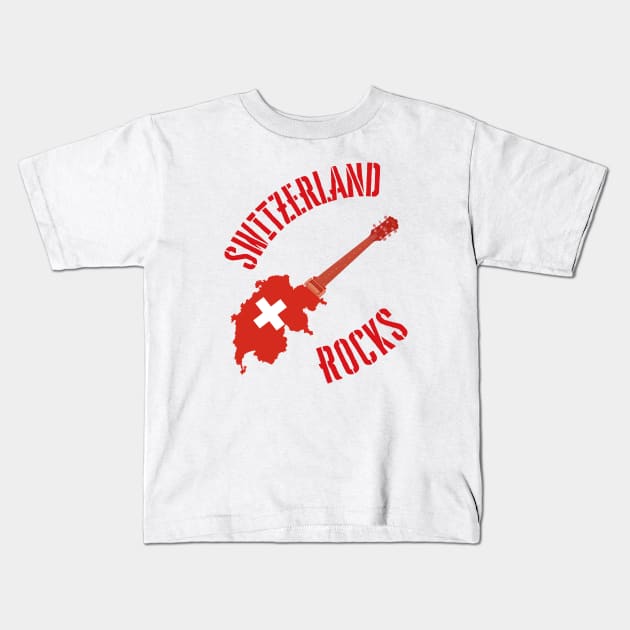 Switzerland Rocks Kids T-Shirt by MessageOnApparel